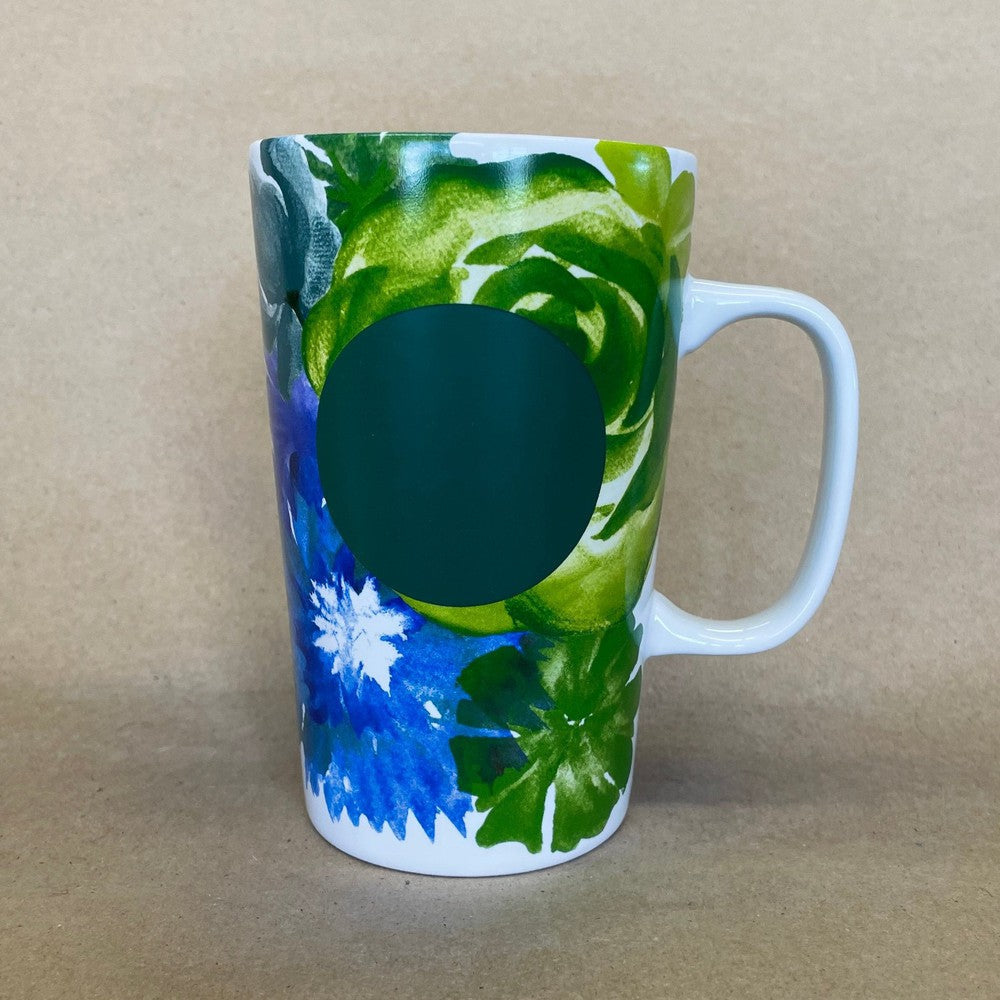 Starbucks Dot Collections Green Blue Yellow Floral Mug-2014